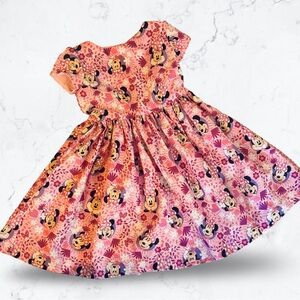 Hand Crafted Pink Kids Dress with Character Print